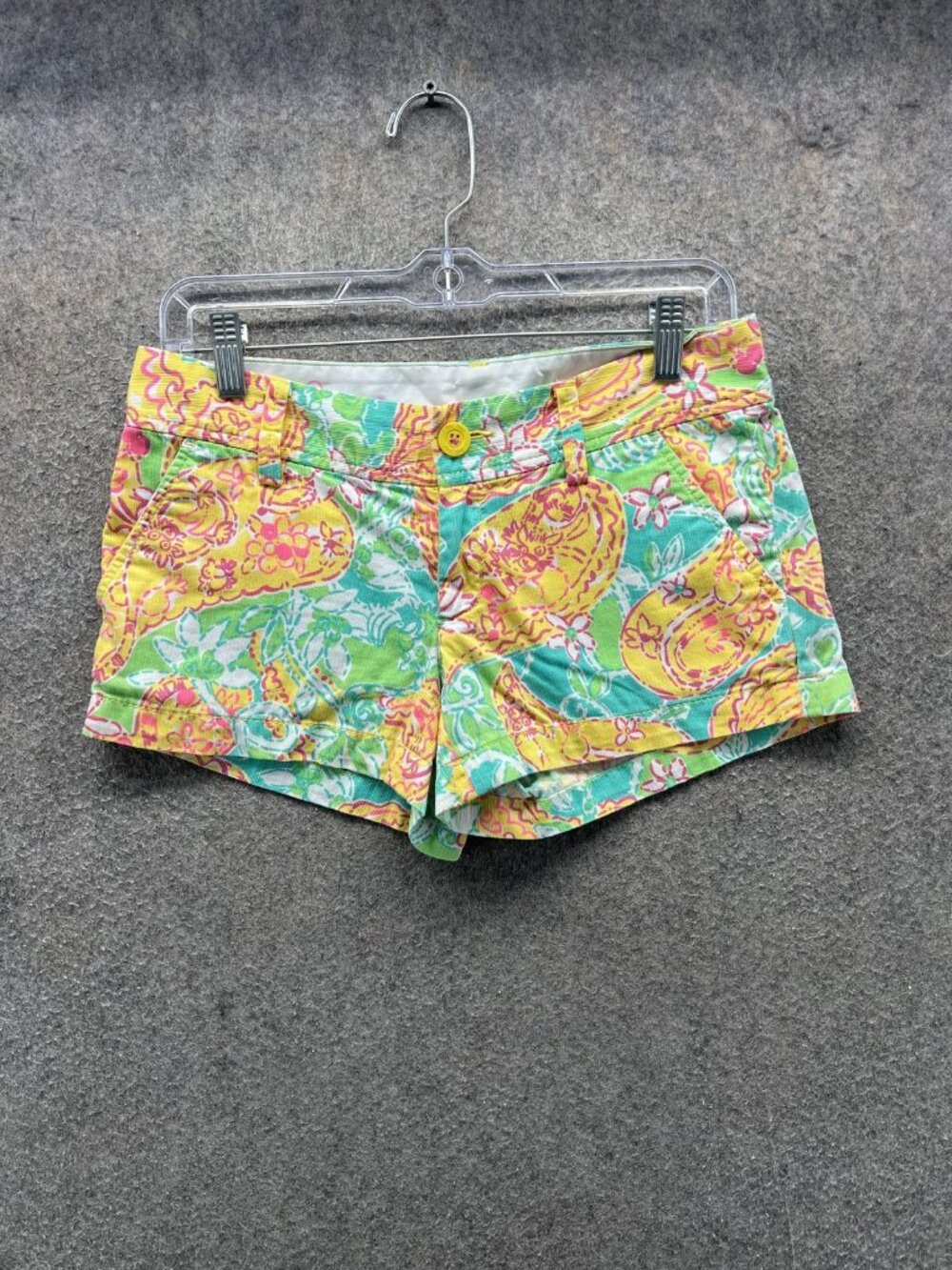 Lilly Pulitzer Shorts Womens 0 Multicolor Walsh Short Chino Paisley Casual